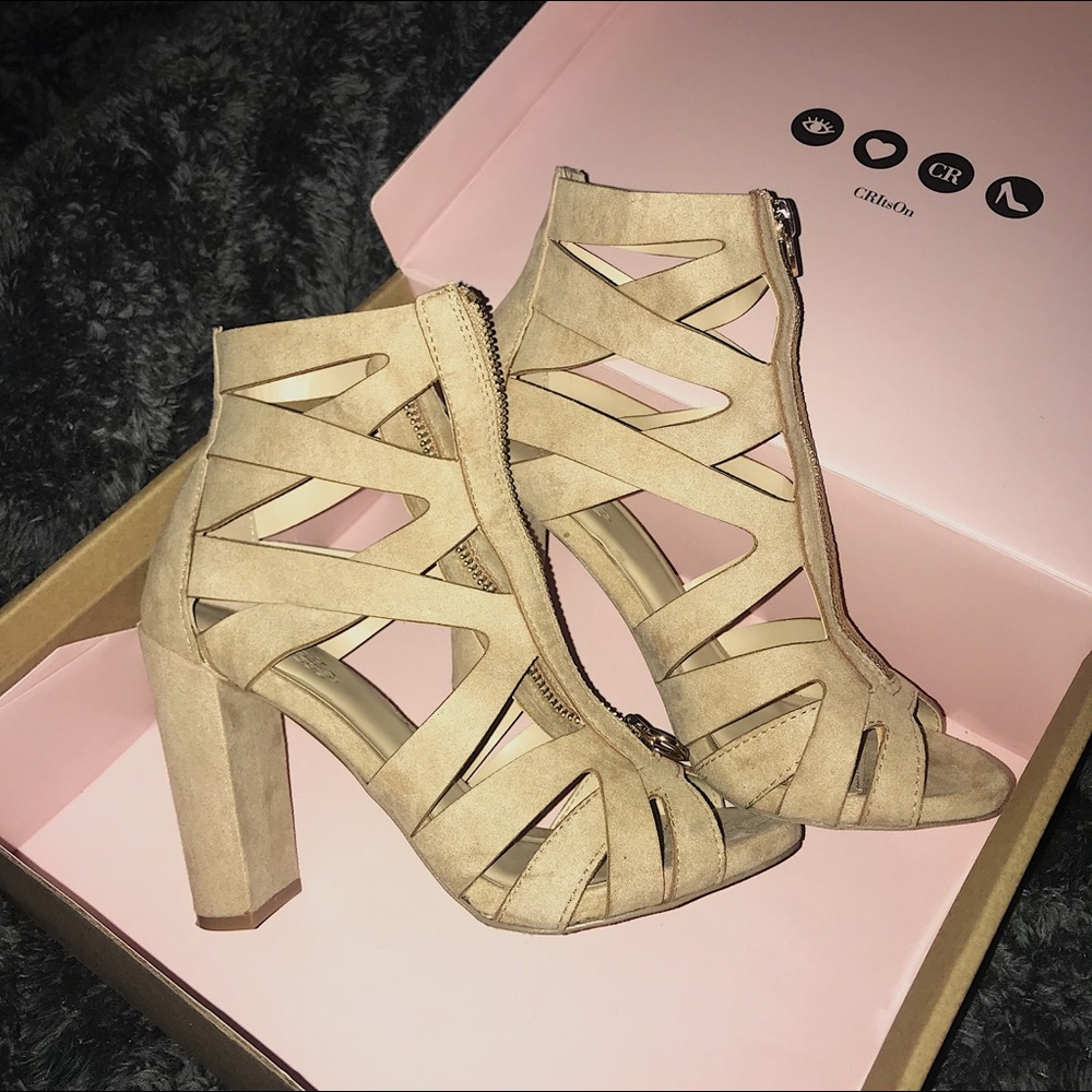 Charlotte Russe Nude (Beige) Platform Heels!!!